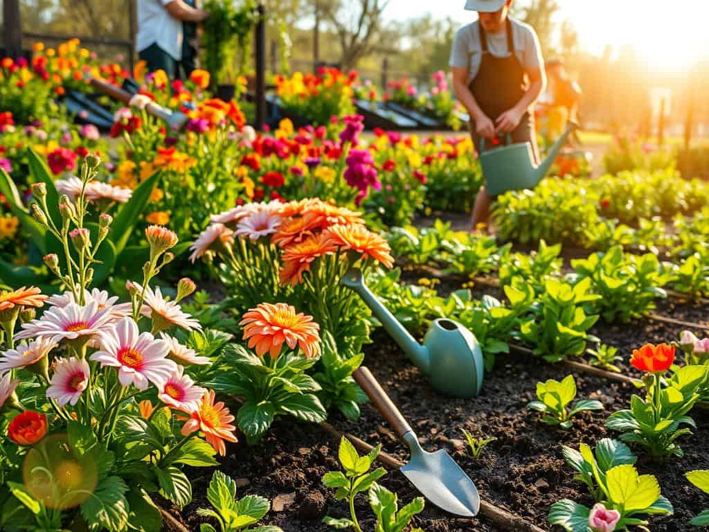 Frühling Pflanzenpflege im Gartenkalender