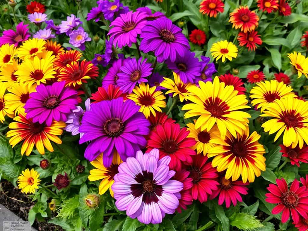 Farbkontraste in Staudenbeeten