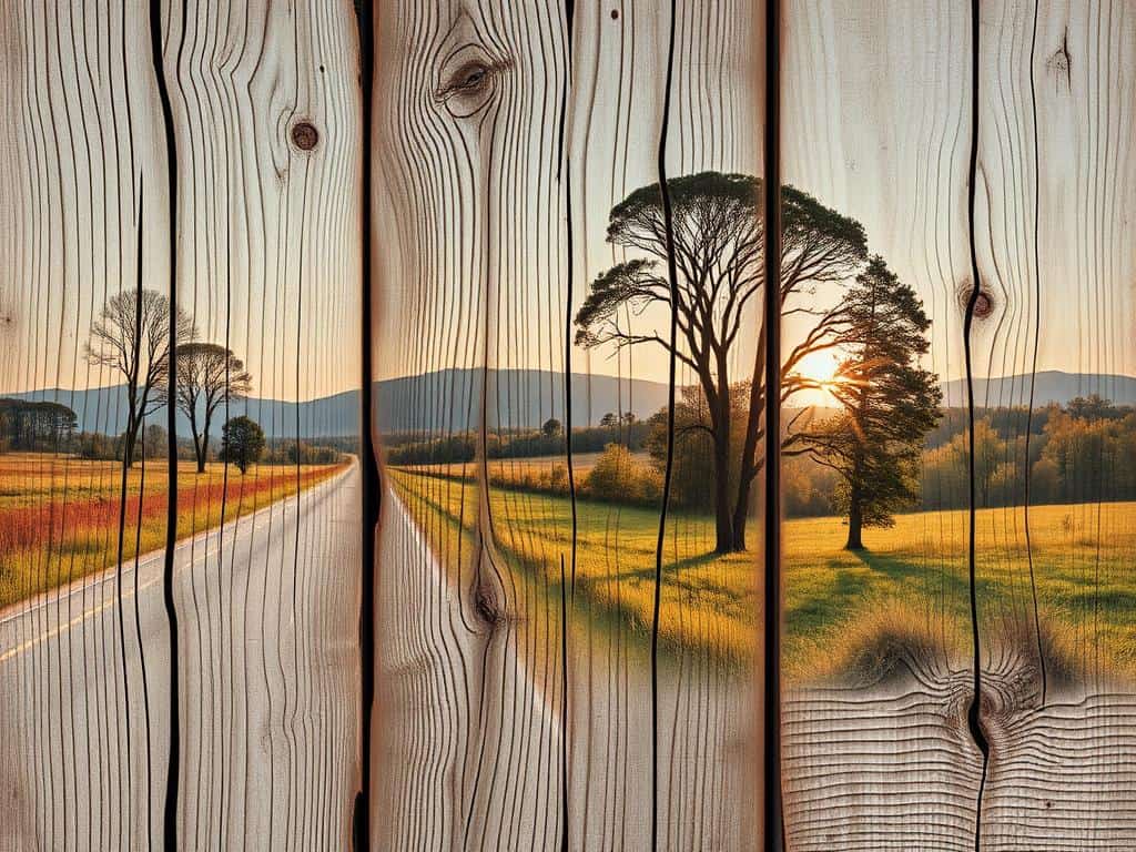 nostalgische Motive auf Holzbildern