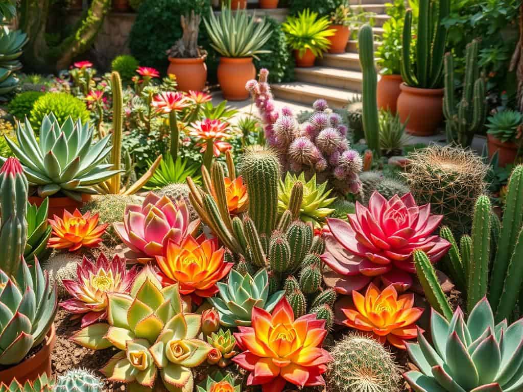 Sukkulenten und Kakteen im mediterranen Garten