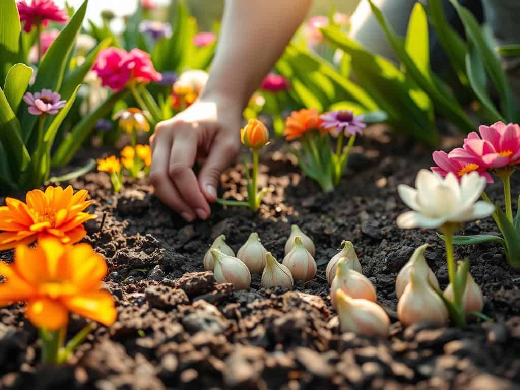 Blumenzwiebeln setzen
